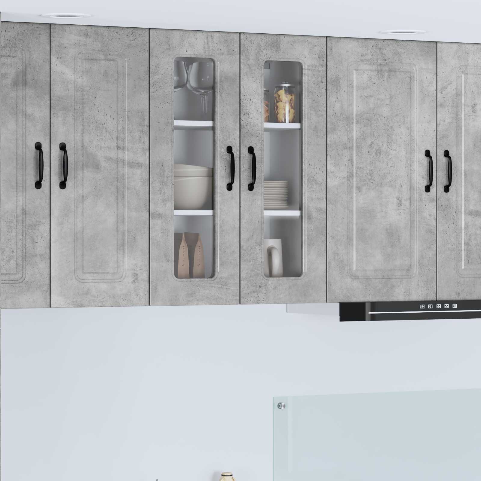 vidaXL Панел за миялна машина Kalmar Циментено сиво 60 x 31 x 80 см