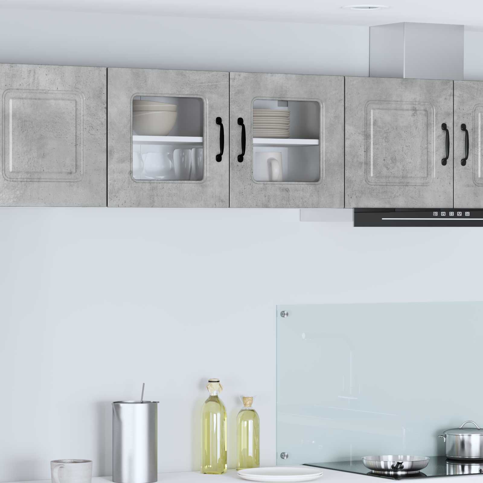 vidaXL Панел за миялна машина Kalmar Циментено сиво 80 x 31 x 40 см