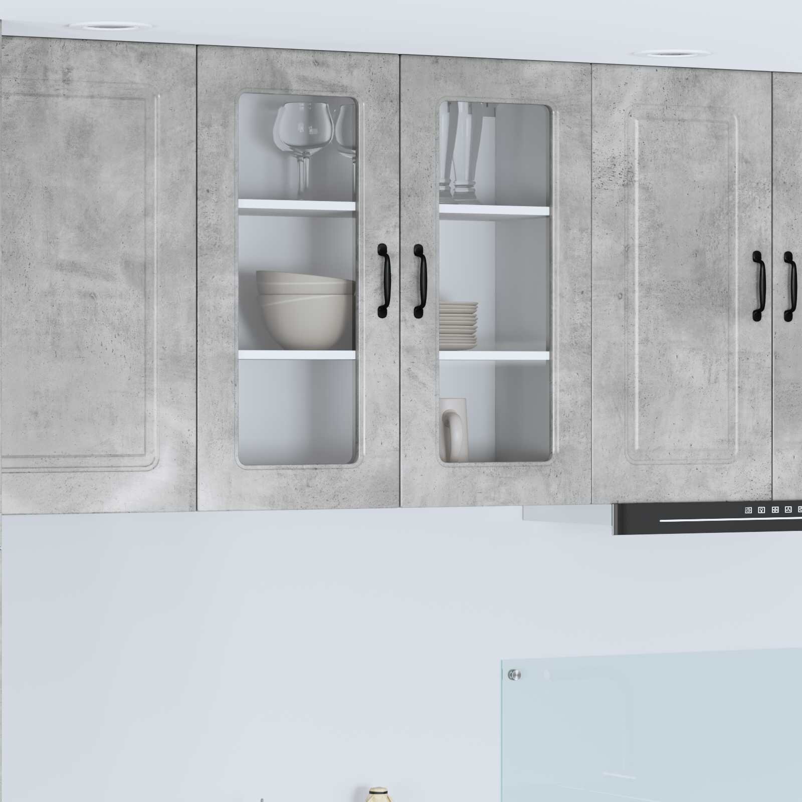 vidaXL Панел за миялна машина Kalmar Циментено сиво 80 x 31 x 80 см