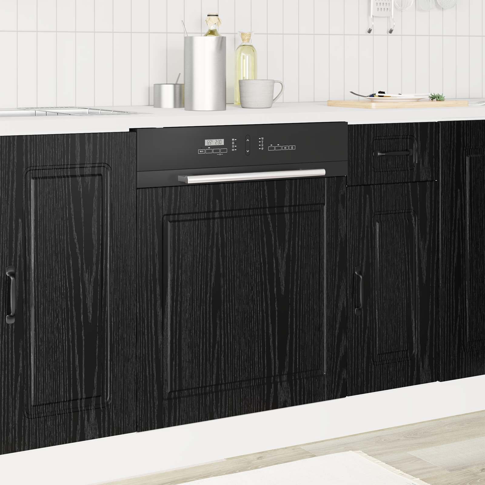 vidaXL Панел за миялна машина PORTO Черния дъб 60 x 15 x 57 см
