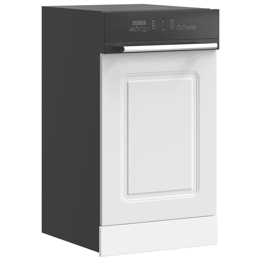 vidaXL Панел за съдомиялна машина Kalmar бял 45x15x57 см инженерно дърво