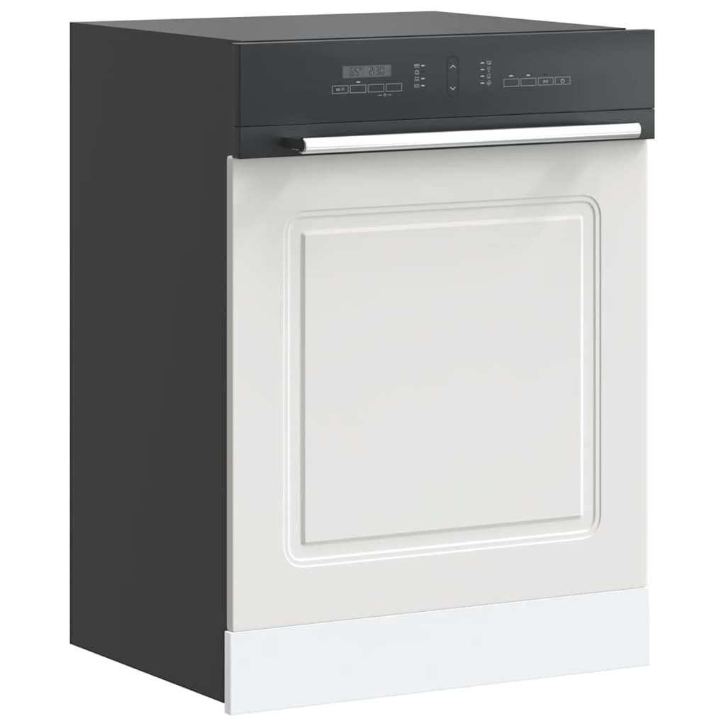 vidaXL Панел за съдомиялна машина Kalmar бял 60x15x57см инженерно дърво