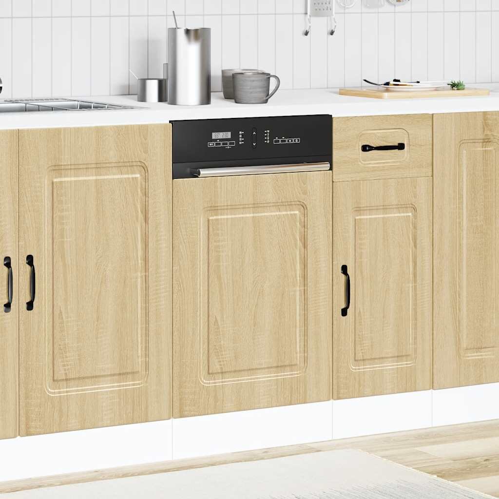 vidaXL Панел за съдомиялна машина Kalmar дъб сонома 45x15x57 см инженерно дърво