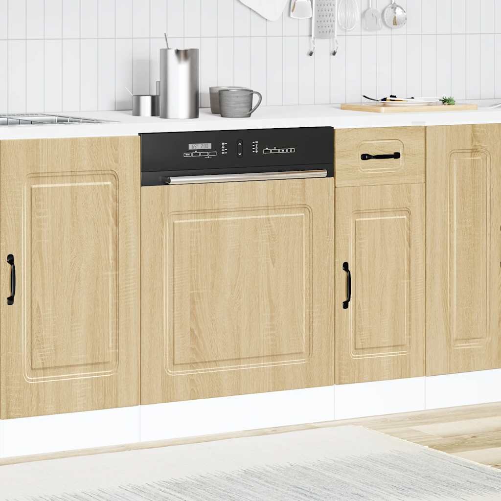 vidaXL Панел за съдомиялна машина Kalmar дъб сонома 60x15x57см инженерно дърво