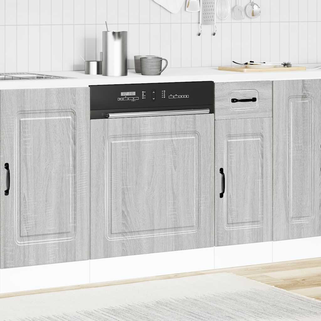 vidaXL Панел за съдомиялна машина Kalmar сив сонома 60x15x57см инженерно дърво