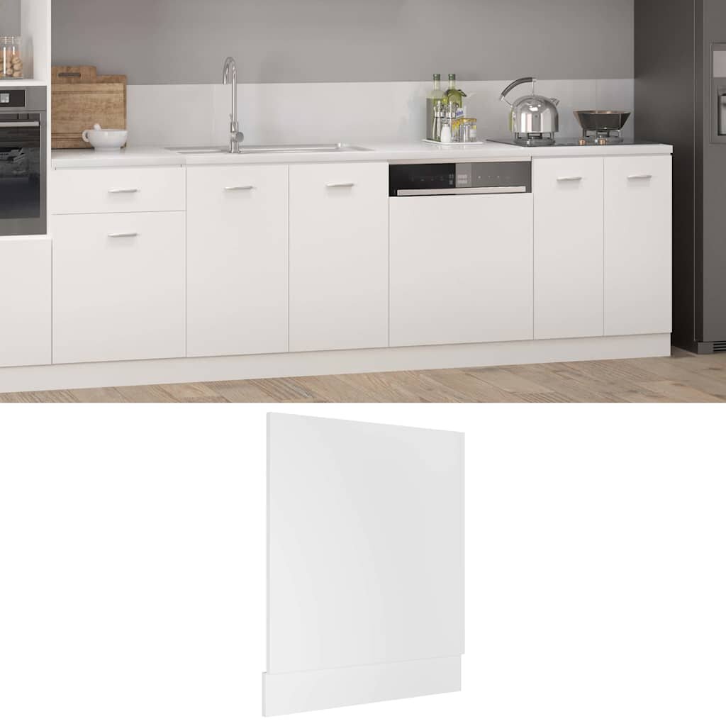 vidaXL Панел за съдомиялна машина "Lyon" бял 595x3x67 см инженерно дърво