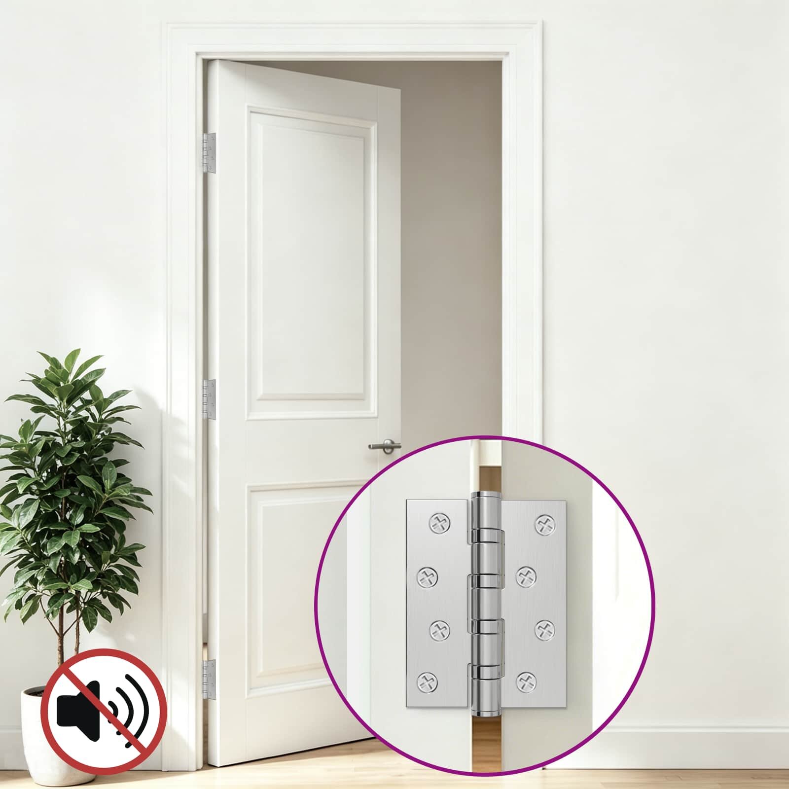 vidaXL Панта 16 бр. 100 x 78 x 13 mm Сребристо Стомана