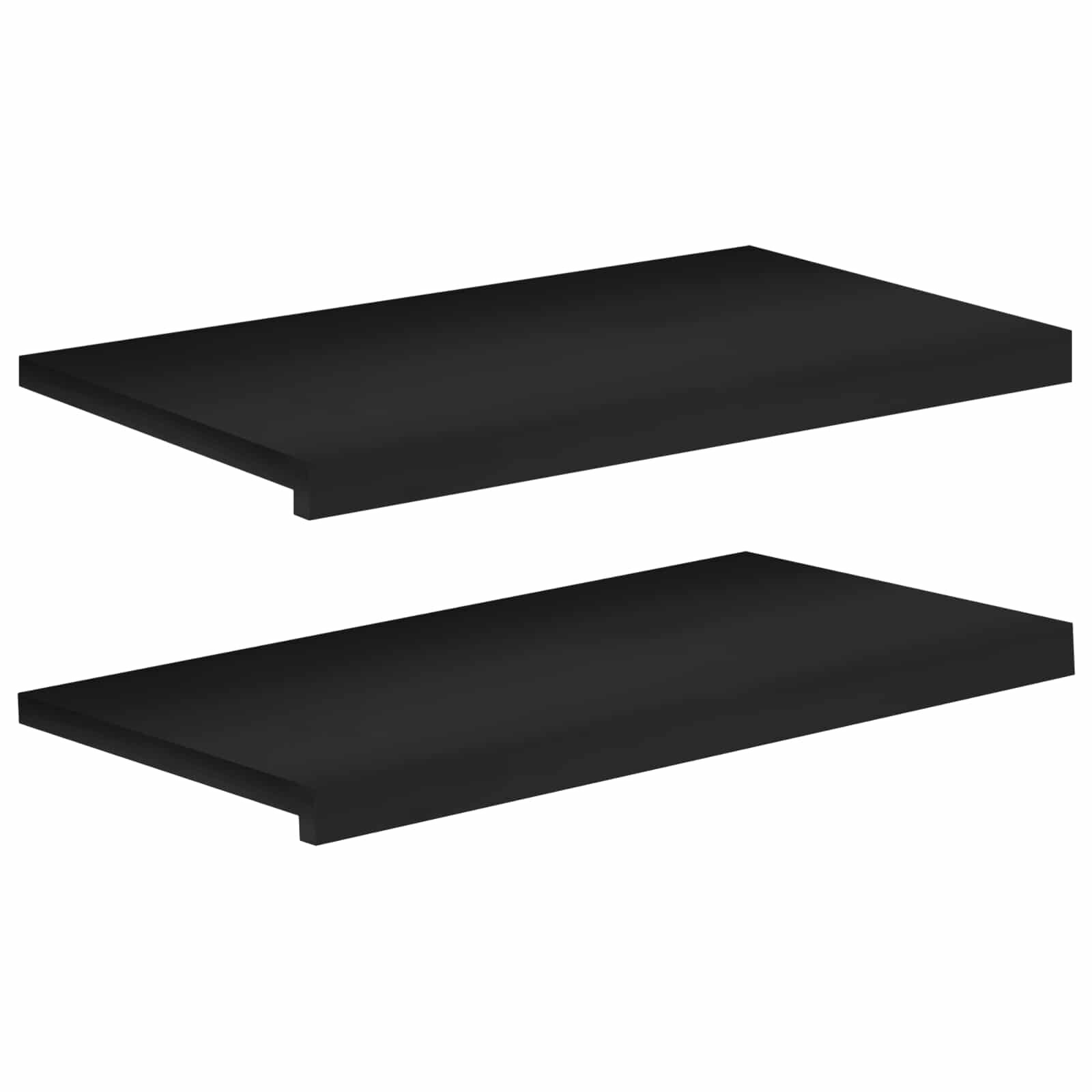 vidaXL Парапети за прозорци 2 бр. Черно 80x 40 x 2 см Солидно бук