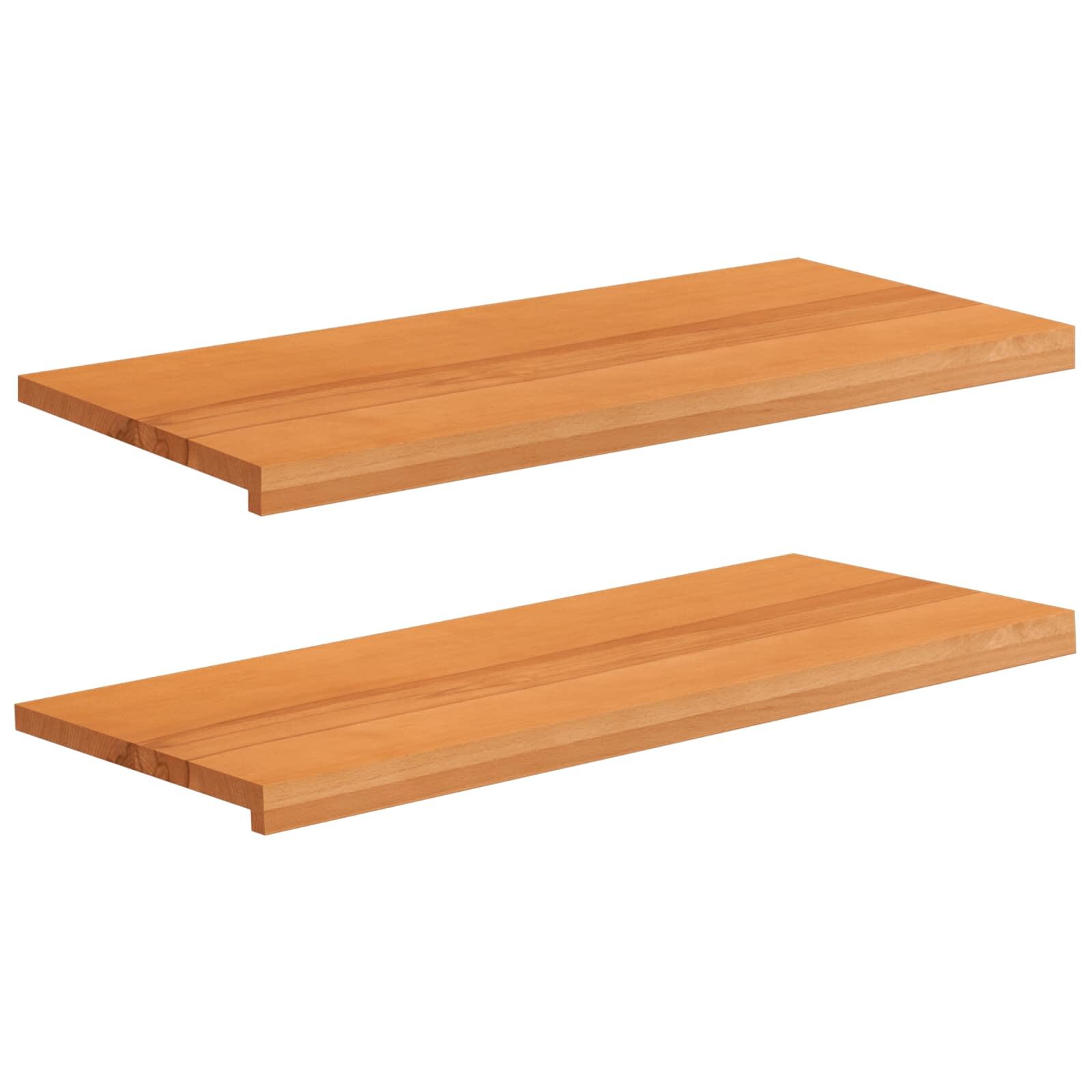 vidaXL Парапети за прозорци 2 бр. Светло кафяво 100 x 40 x 2 cm