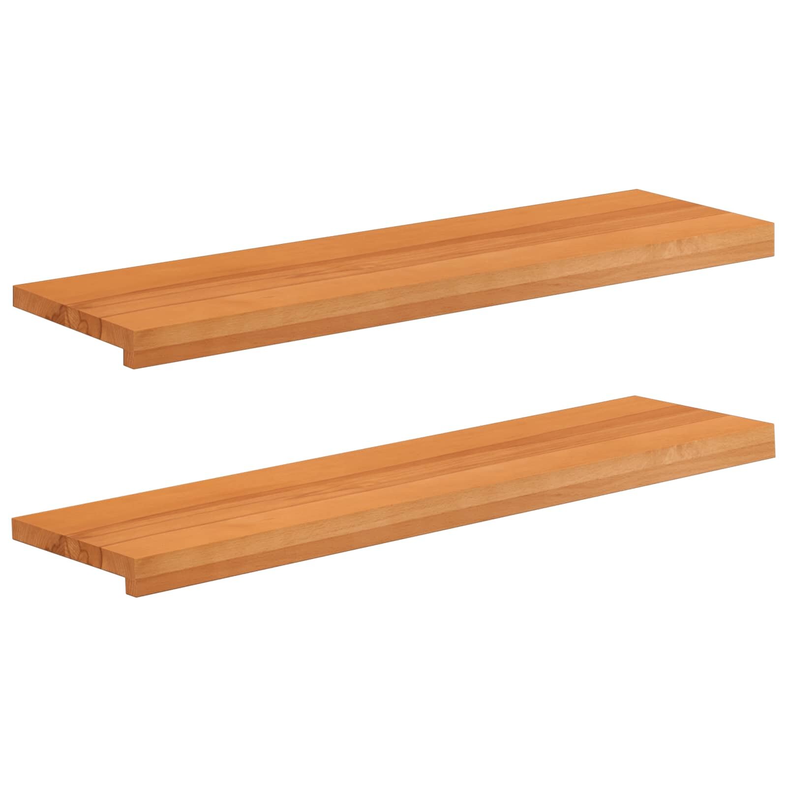 vidaXL Парапети за прозорци 2 бр. Светло кафяво 90 x 25 x 2 cm