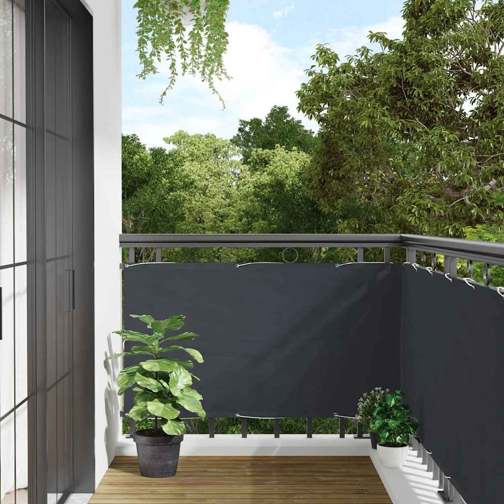 vidaXL Параван за тераса антрацит 500x120 см PVC