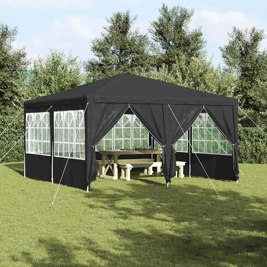 vidaXL Парти шатър Антрацит 400 x 400 x 266 см Полиетилен