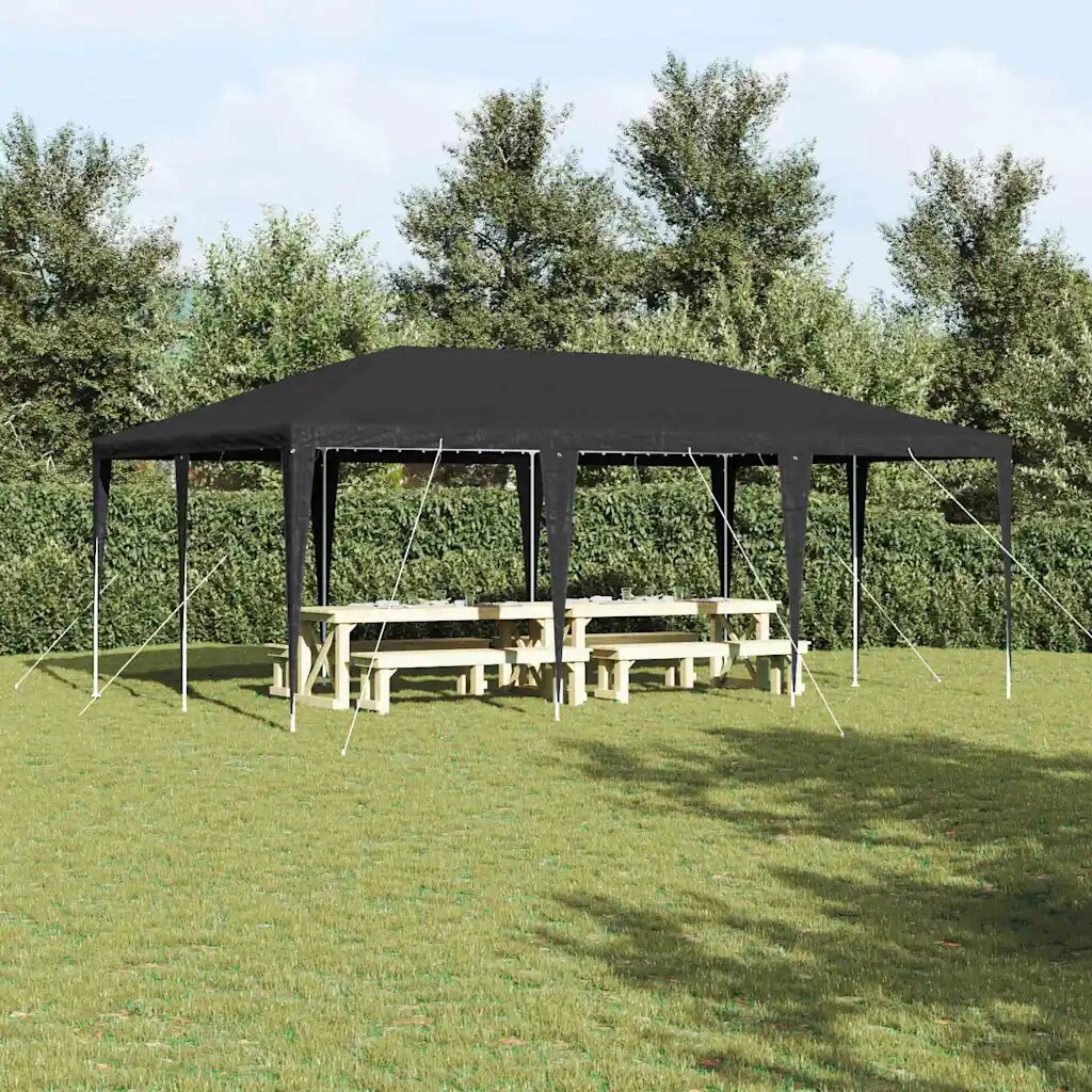 vidaXL Парти шатър Антрацит 600 x 400 x 266 см Полиетилен и стомана