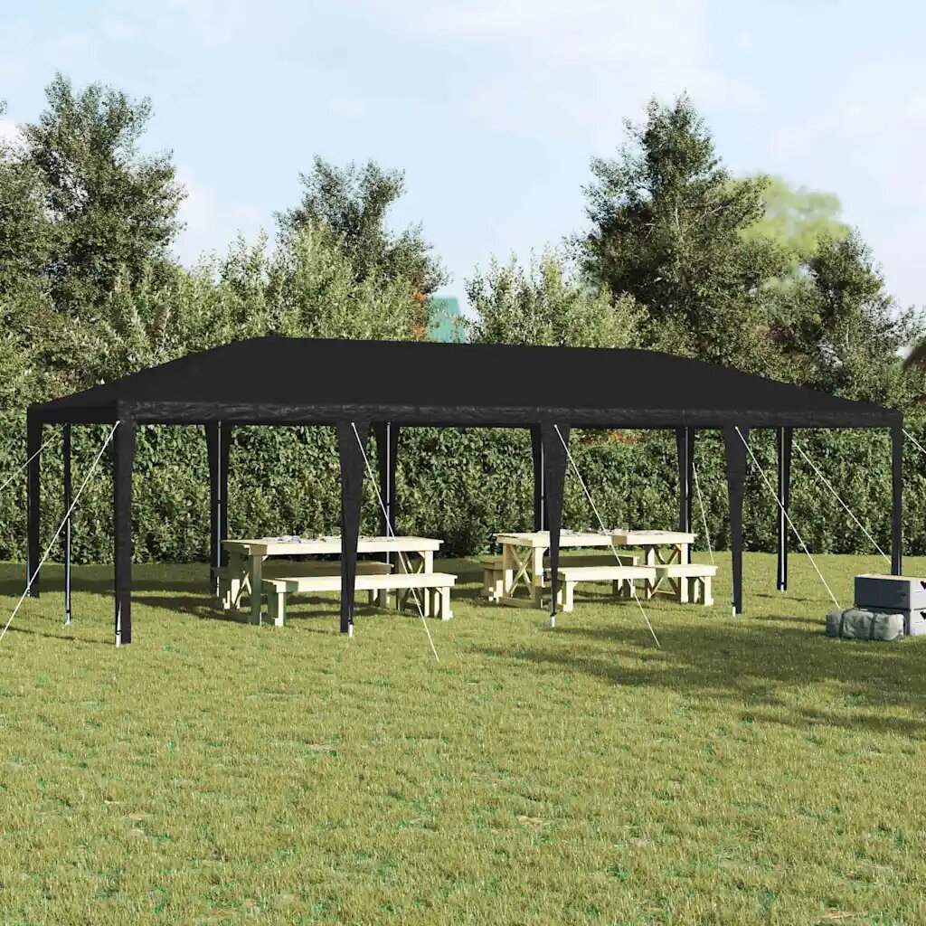 vidaXL Парти шатър Антрацит 800 x 400 x 266 см Полиетилен и стомана
