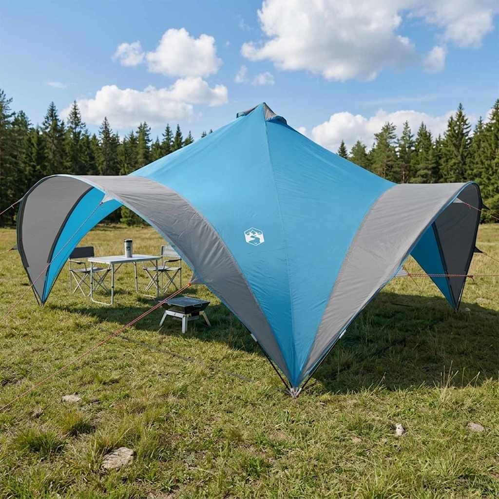 vidaXL Парти шатър Синьо 500 x 500 x 350 см Полиестер и стомана