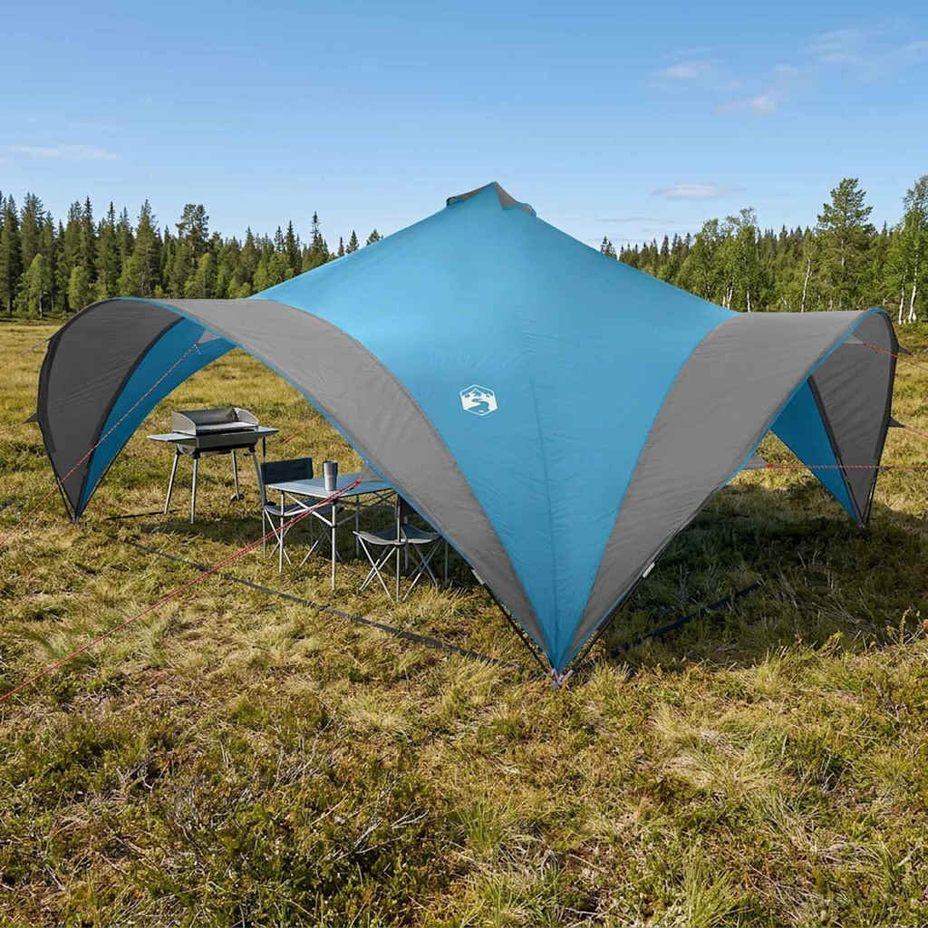 vidaXL Парти шатър Синьо 600 x 600 x 400 см Полиестер и стомана