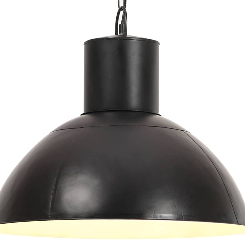 vidaXL Пенделна лампа 25 W черна кръгла 48 см E27