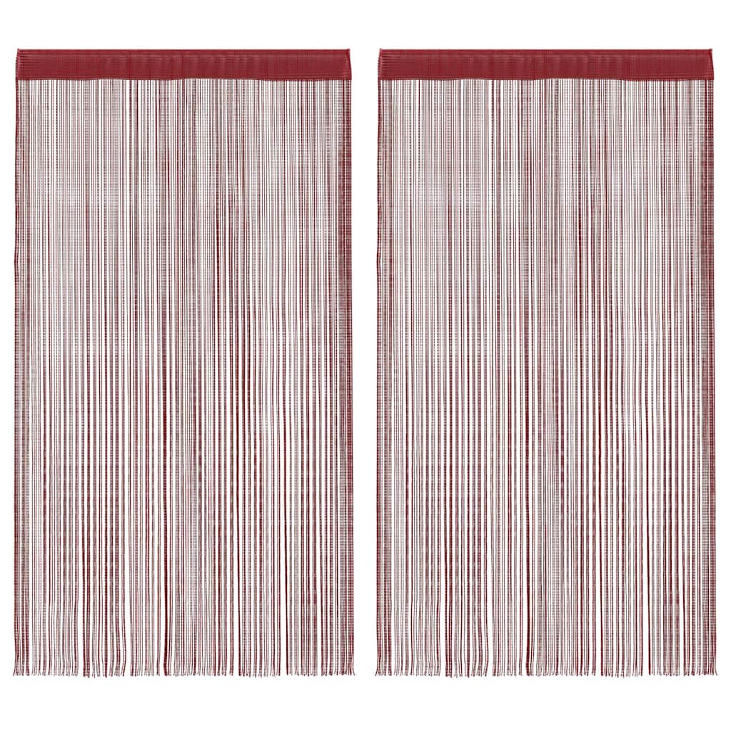 vidaXL Пердета ресни 2 бр 100x250 см бордо