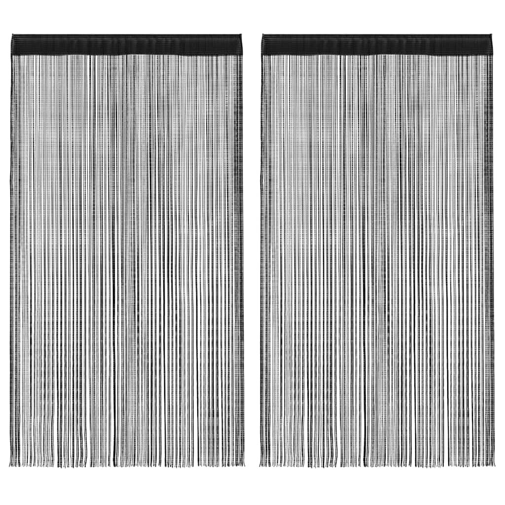 vidaXL Пердета ресни 2 бр 100x250 см черни