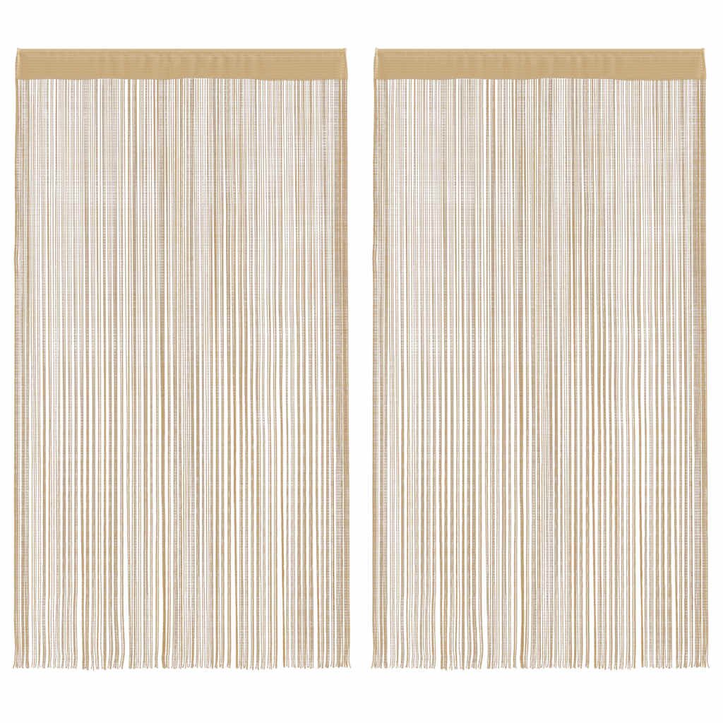 vidaXL Пердета ресни 2 бр 140x250 см бежови
