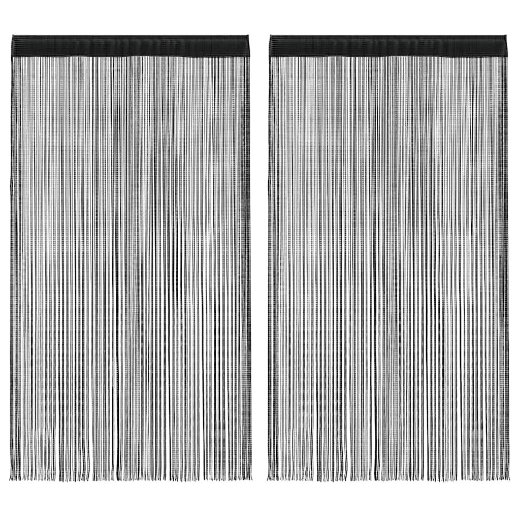 vidaXL Пердета ресни 2 бр 140x250 см черни