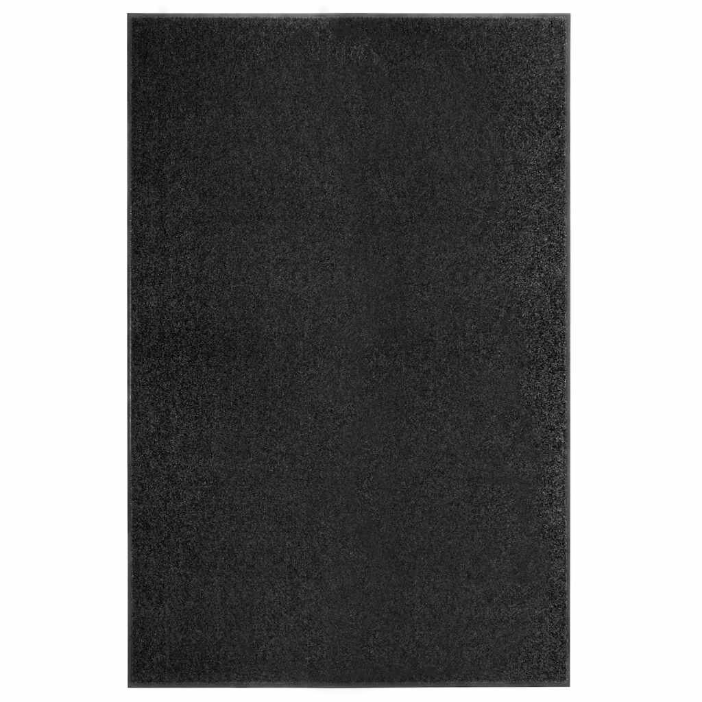 vidaXL Перима изтривалка черна 120x180 см