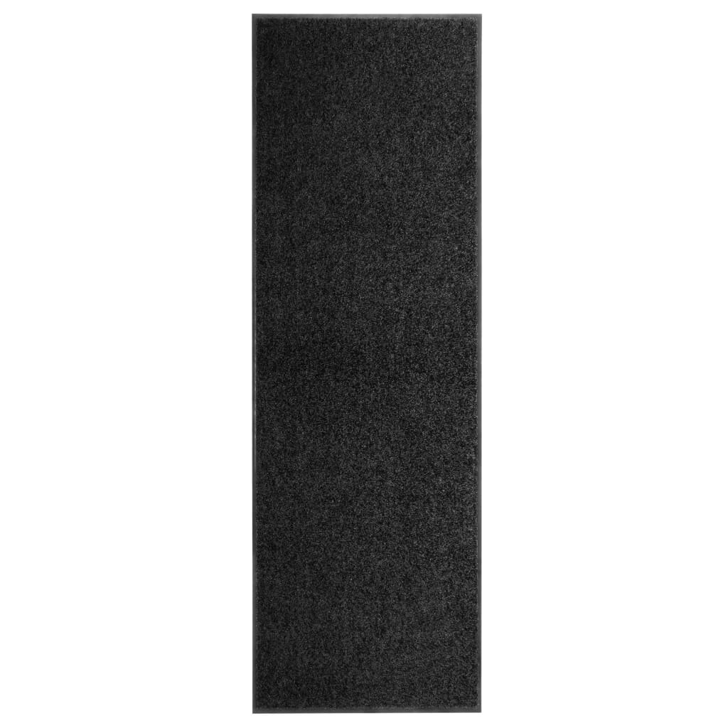 vidaXL Перима изтривалка черна 60x180 см