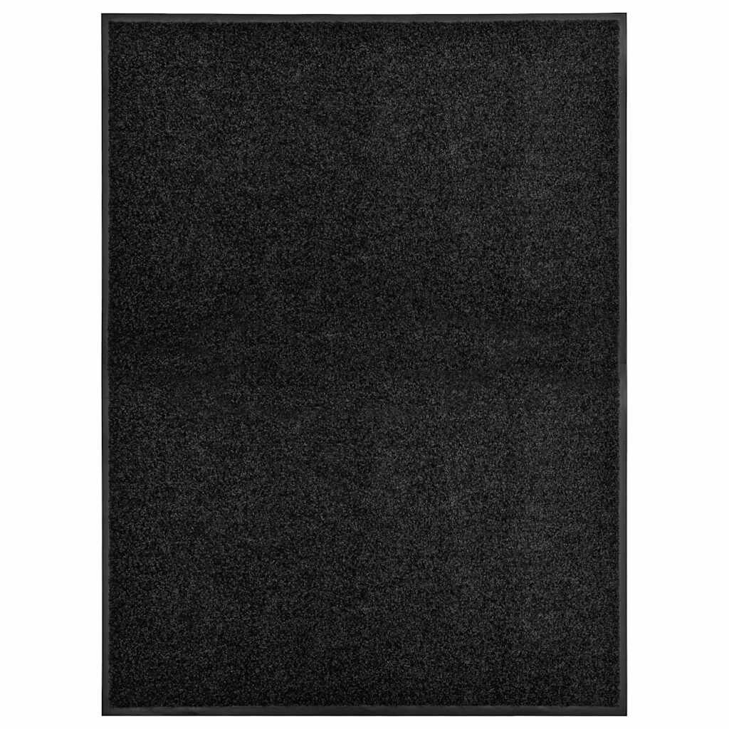 vidaXL Перима изтривалка черна 90x120 см