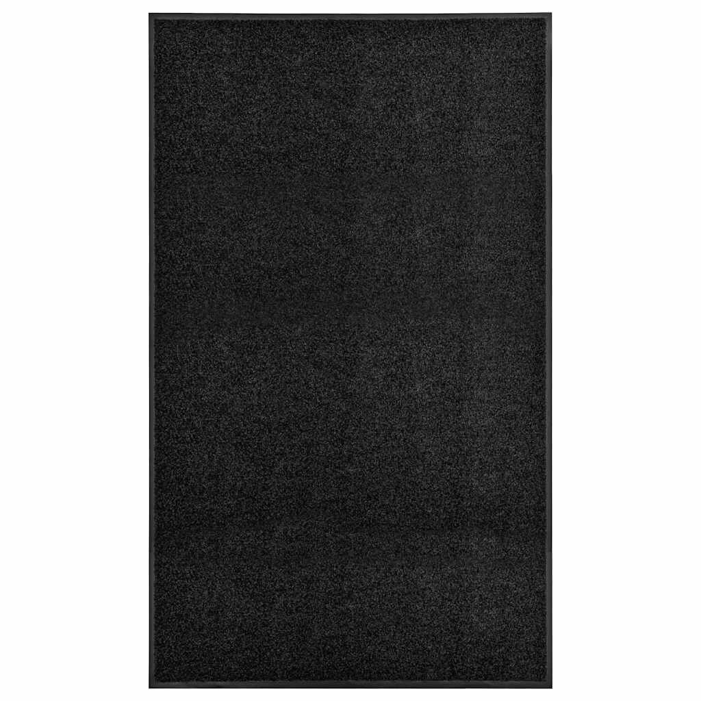 vidaXL Перима изтривалка черна 90x150 см
