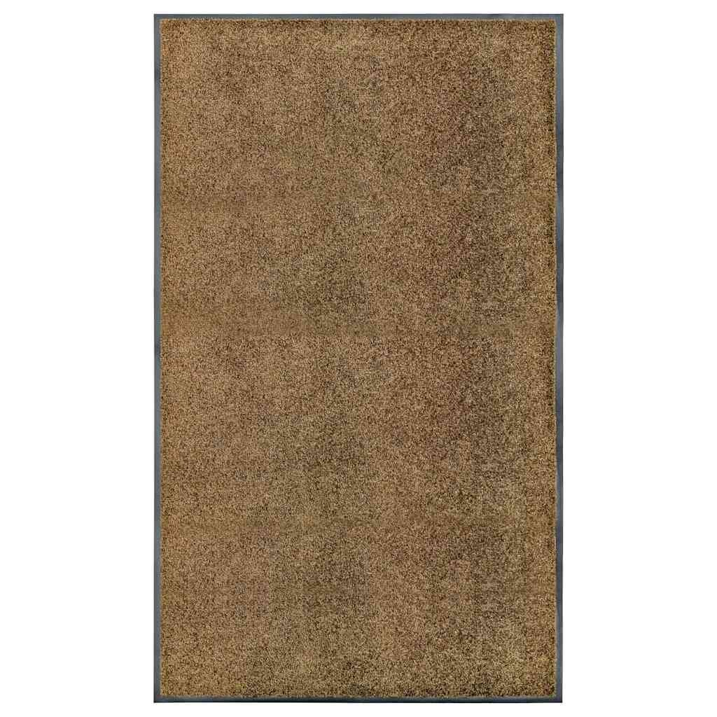 vidaXL Перима изтривалка кафява 90x150 см