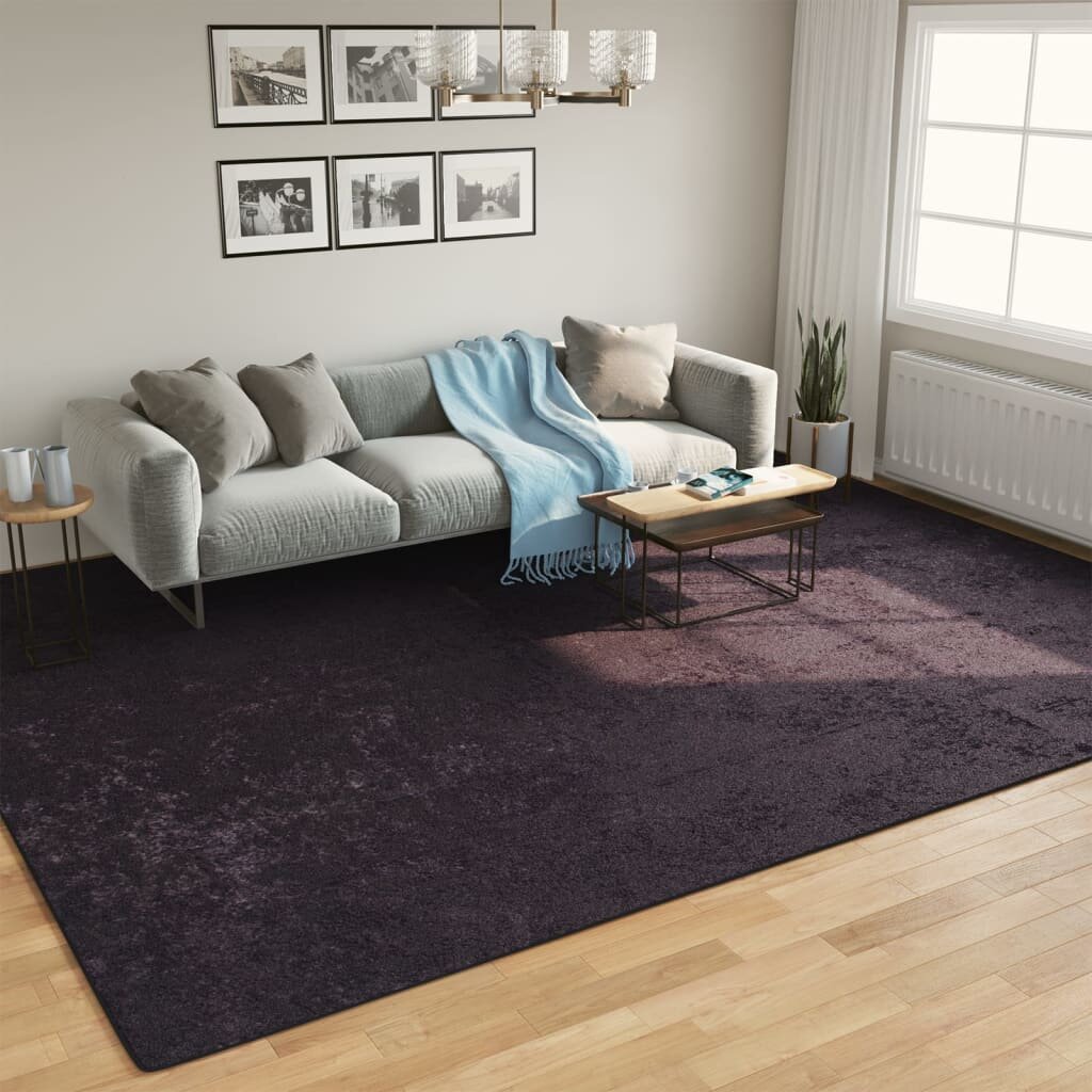 vidaXL Перящ се килим антрацит 400x300 см