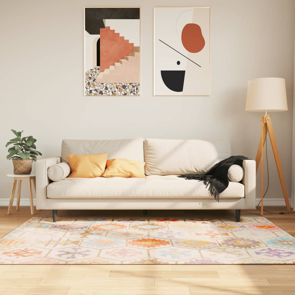 vidaXL Перящ се килим многоцветен 160x230 см