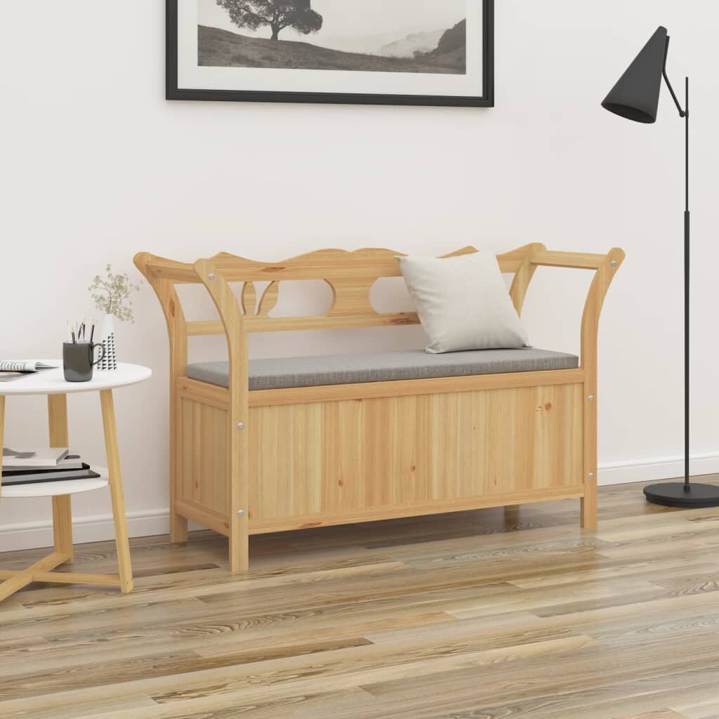vidaXL Пейка 107x45x755 см масивна ела
