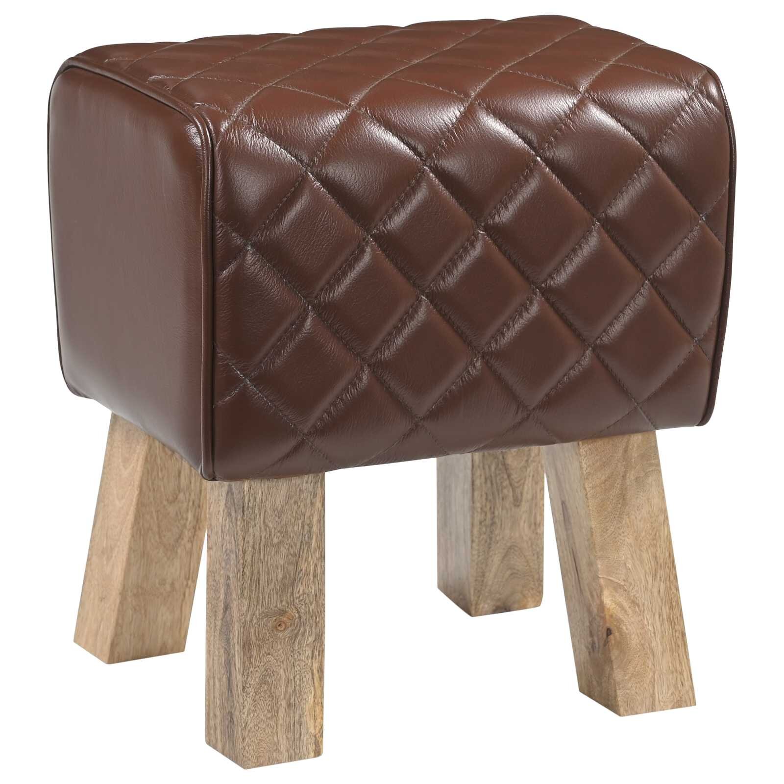 vidaXL Пейка 40 x 30 x 45 cm Истинска Кафяв диамант