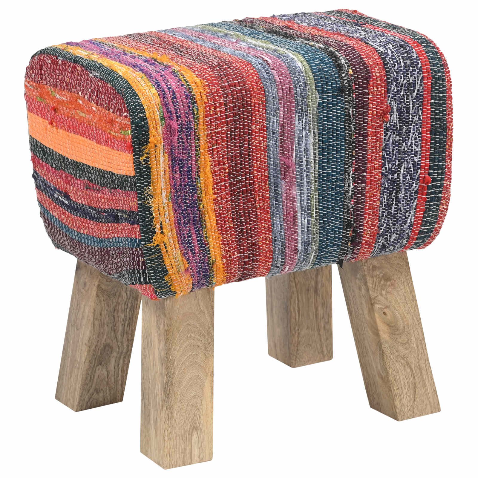 vidaXL Пейка 40 x 30 x 45 cm Истинска Многоцветен