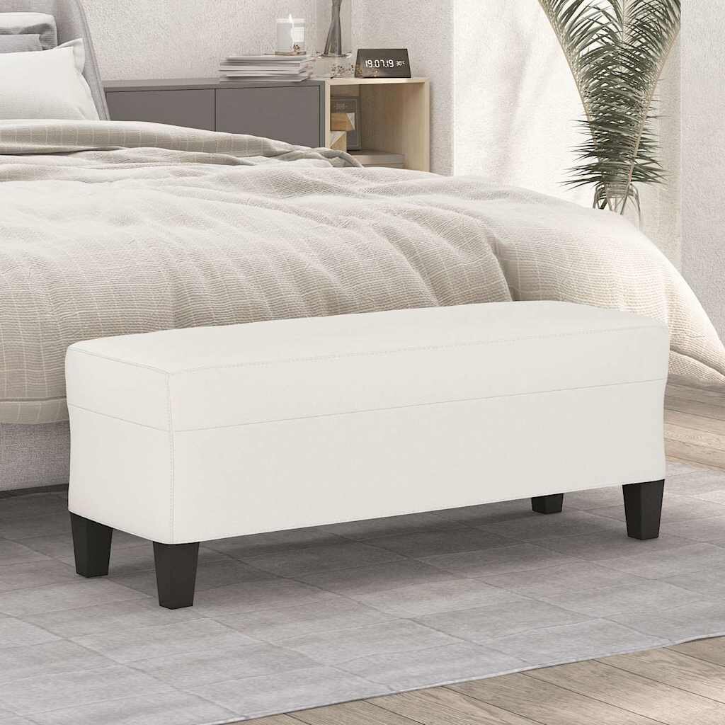 vidaXL Пейка бежово 100x35x41 см микрофибърен плат