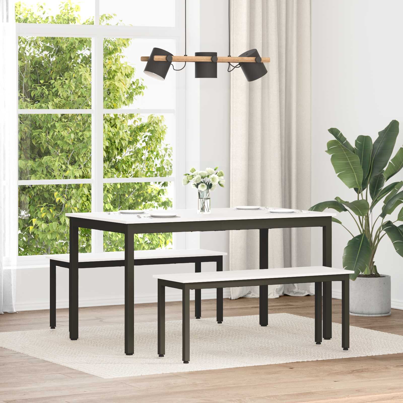 vidaXL Пейка Бяло 110 x 35 x 45 cm Солидно борово дърво
