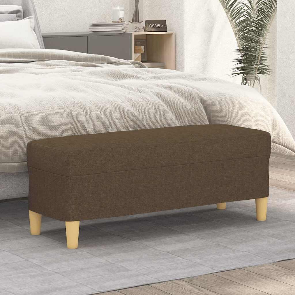 vidaXL Пейка кафяв 100x35x41 см плат
