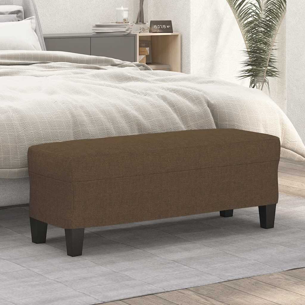 vidaXL Пейка кафяв 100x35x41 см плат
