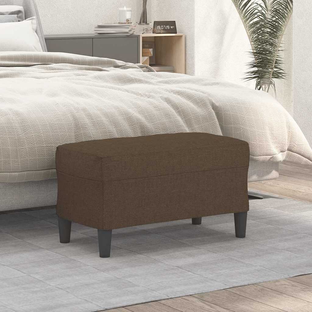 vidaXL Пейка кафява 70x35x41 см плат