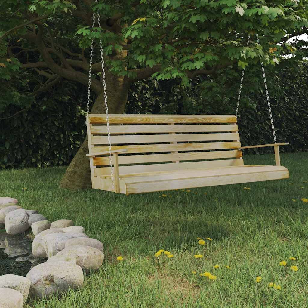 vidaXL Пейка люлка импрегниран бор 155x65x60 см