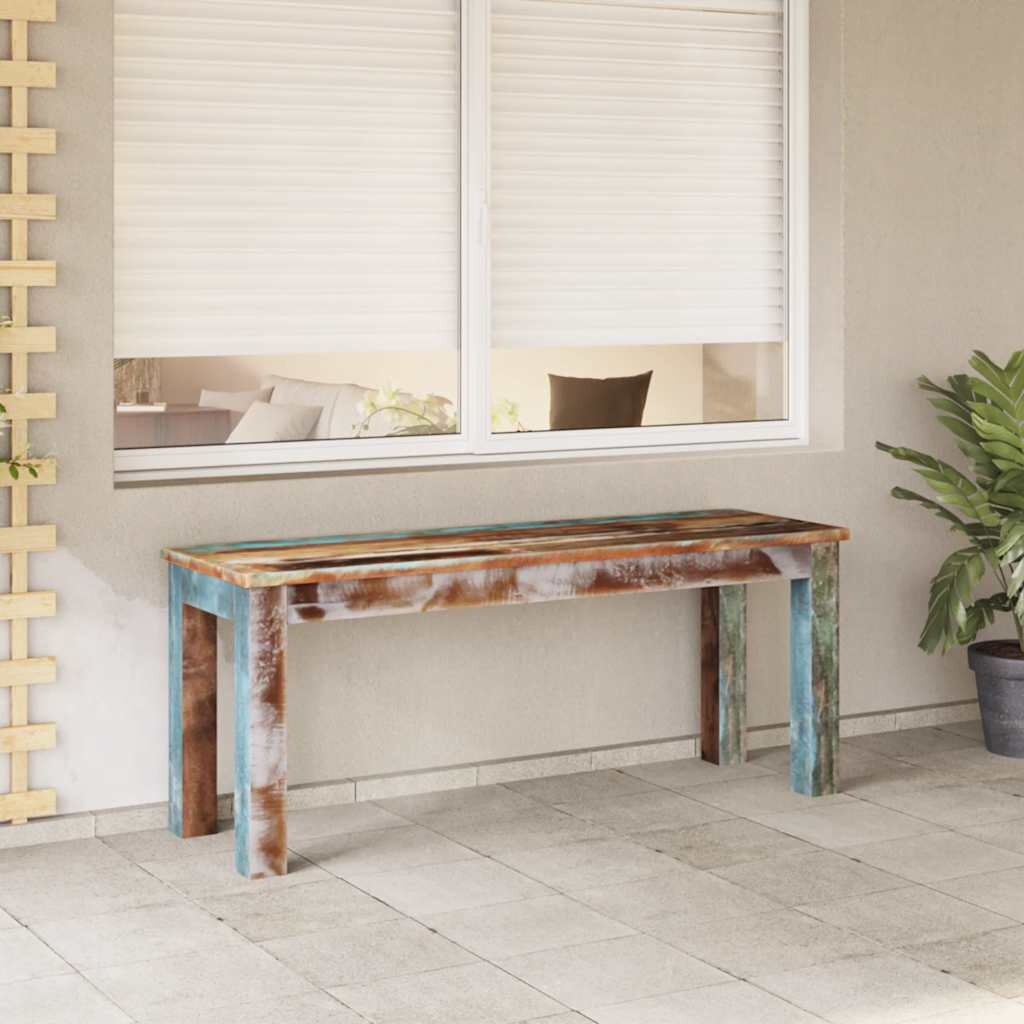 vidaXL Пейка регенерирано дърво масив 110х35х45 см