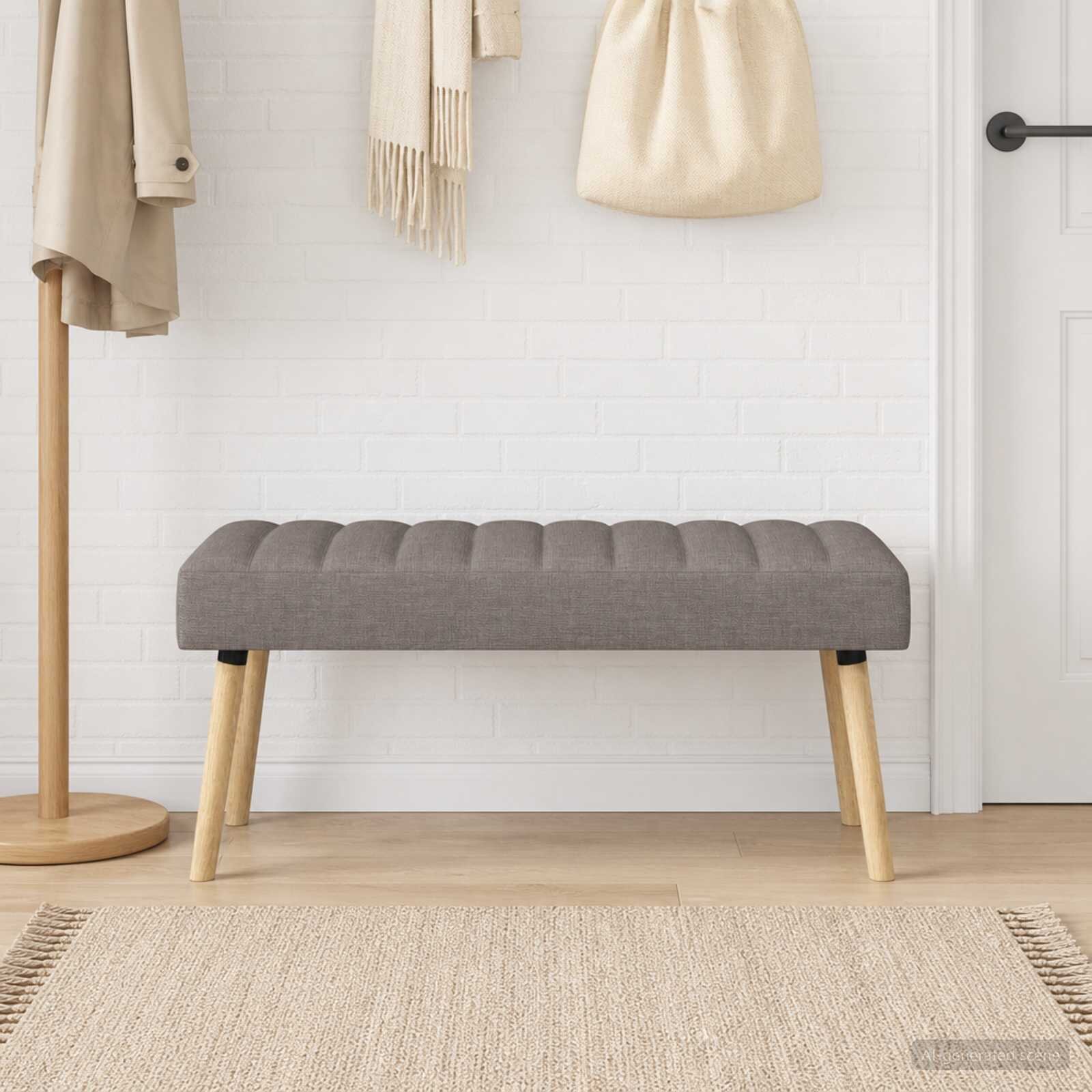 vidaXL Пейка с канали Таупе 110 x 40 x 46 cm Текстил