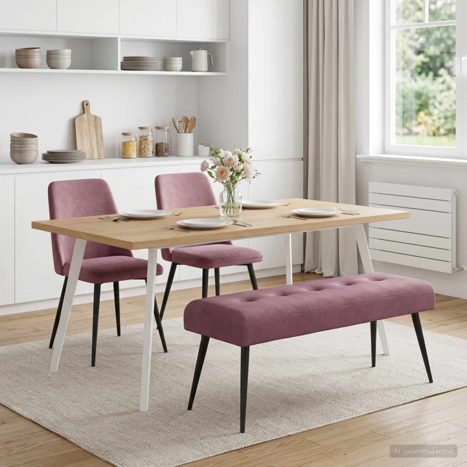 vidaXL Пейка с копчета Лилаво 110 x 40 x 46 cm Кадифе