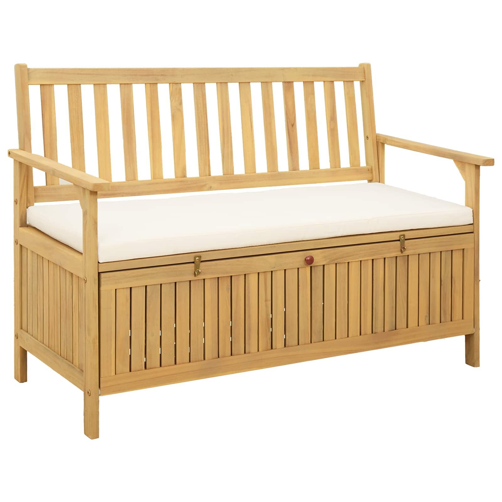 vidaXL Пейка с място за съхранение 2 -Seater 120 x 63 x 84 cm