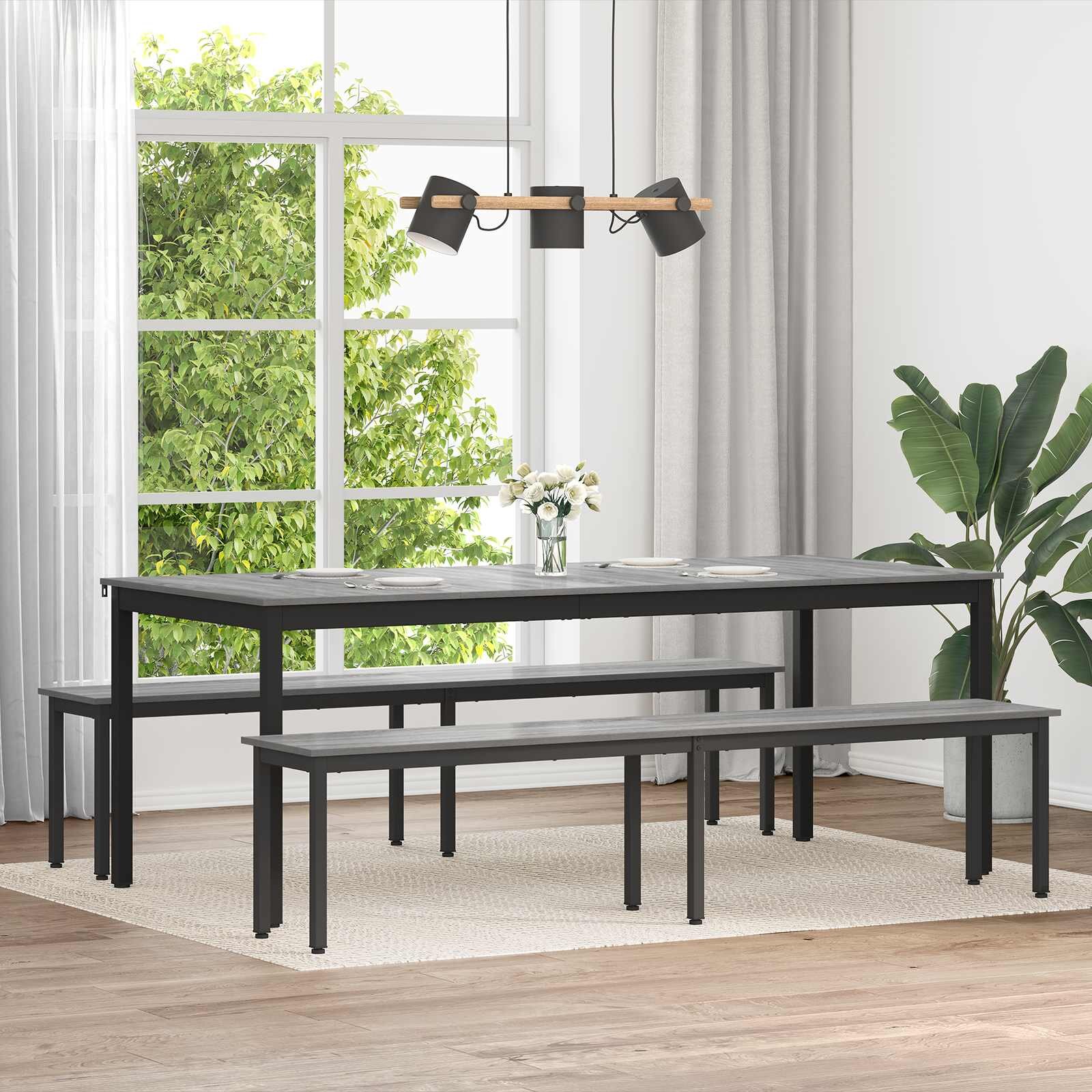 vidaXL Пейка Сив Сонома 200 x 35 x 45 см Инженерна дървесина