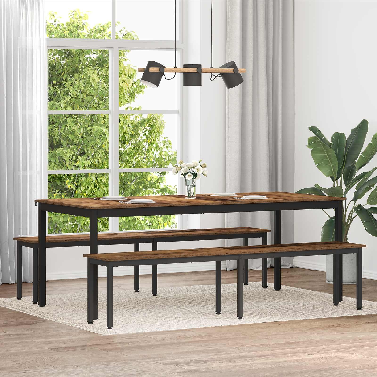 vidaXL Пейка Старо дърво 200 x 35 x 45 см Инженерна дървесина