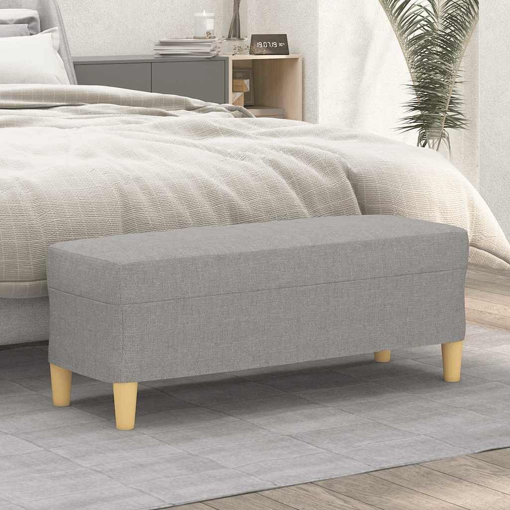 vidaXL Пейка светлосива 100x35x41 см плат
