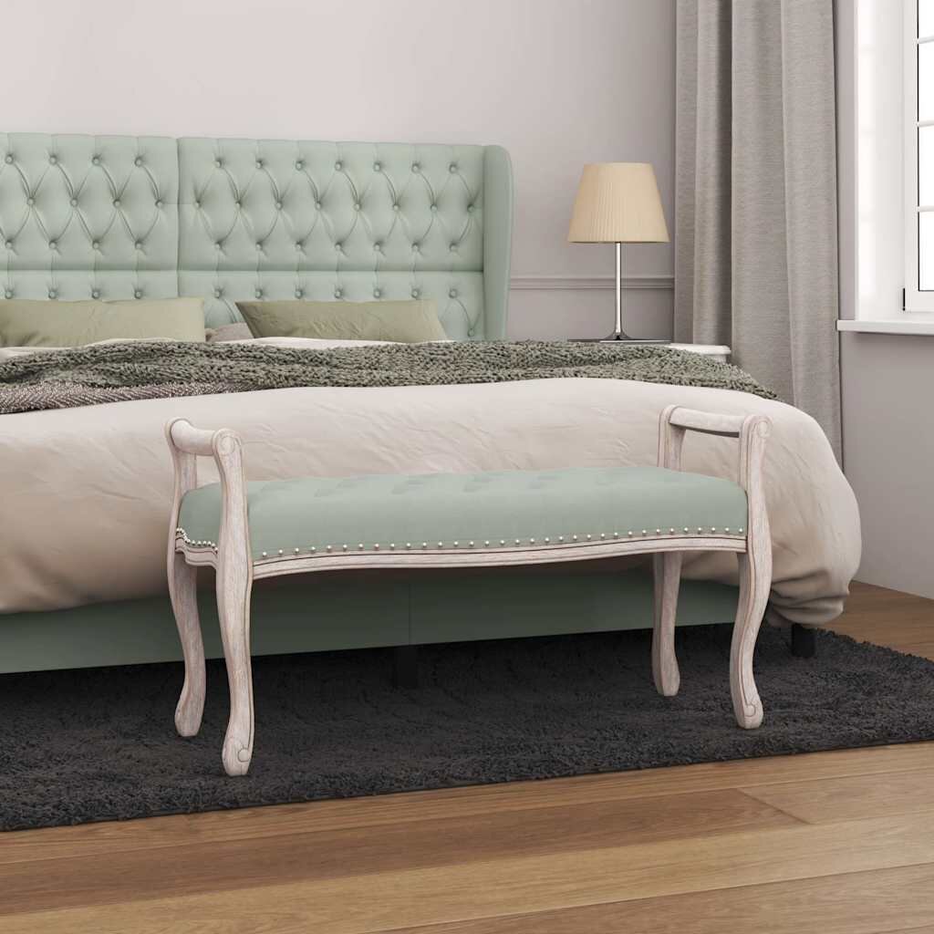 vidaXL Пейка светлосива 110x45x60 см кадифе