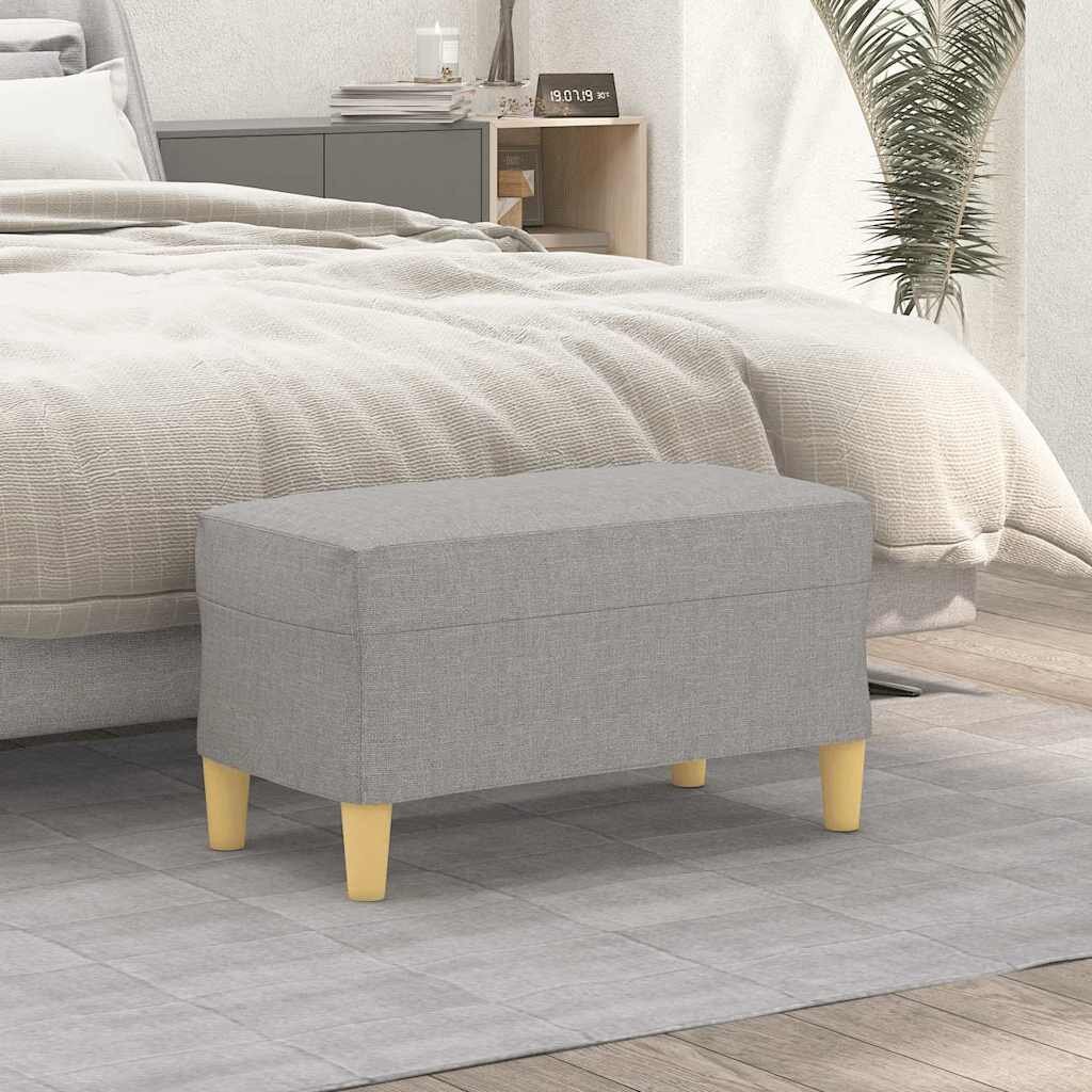 vidaXL Пейка светлосива 70x35x41 см плат